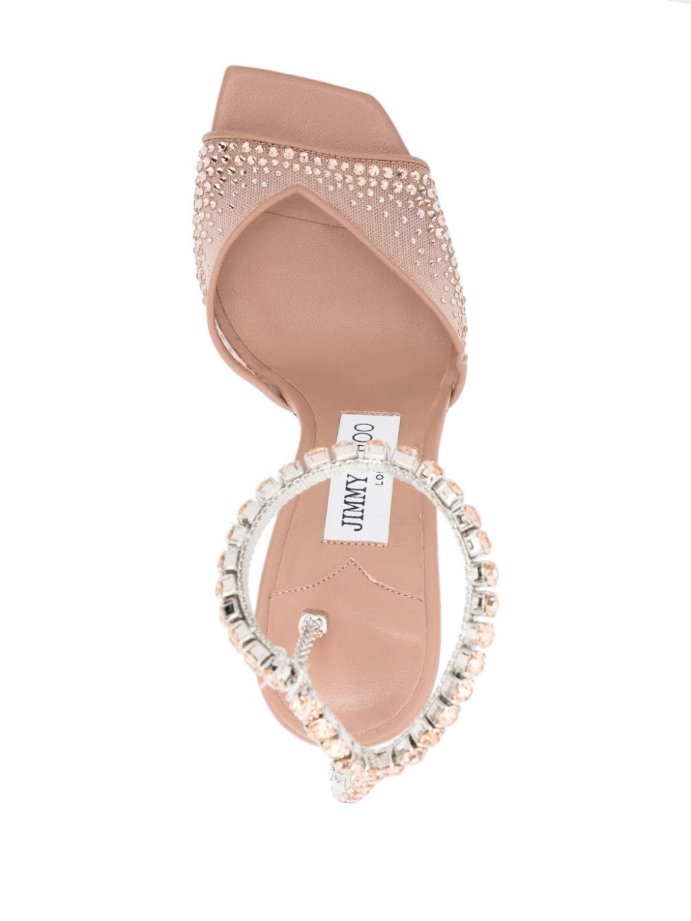 Jimmy Choo Saeda 100mm crystal-embellished sandals - Image 4