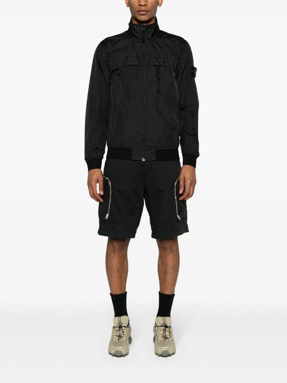 Stone Island Compass-badge crinkle bomber jacket. - Image 2