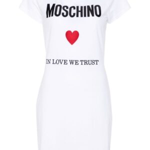 Moschino logo-embroidered T-shirt dress