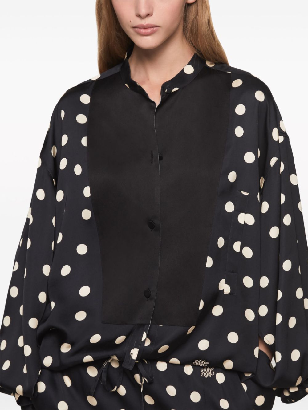 Stella McCartney polka dot bib-panel blouse - Image 4