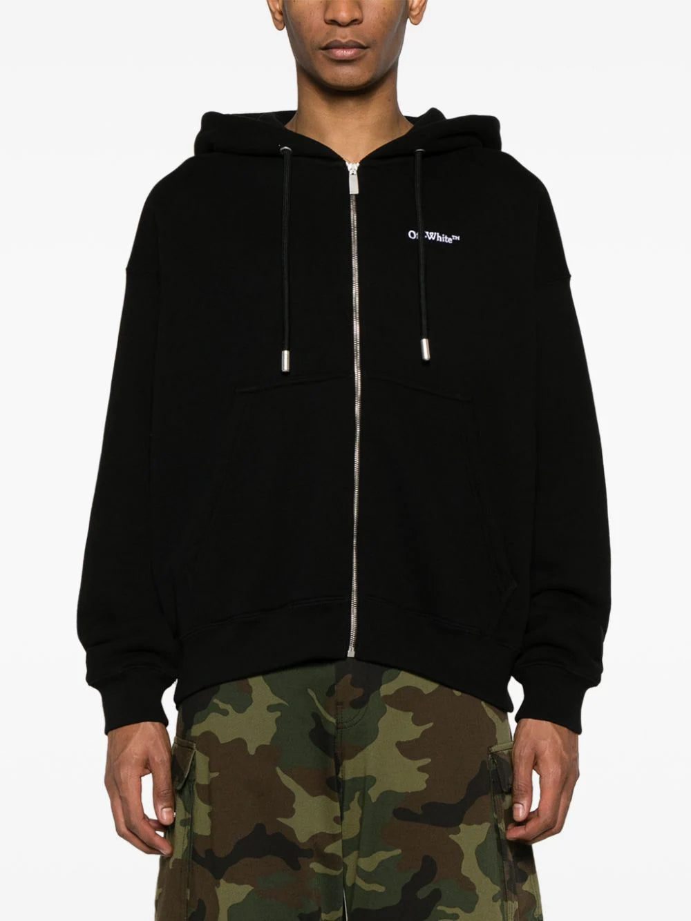 Off-White Tattoo-Arrow zip-up hoodie - Image 3