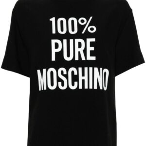 Moschino slogan-print crepe T-shirt