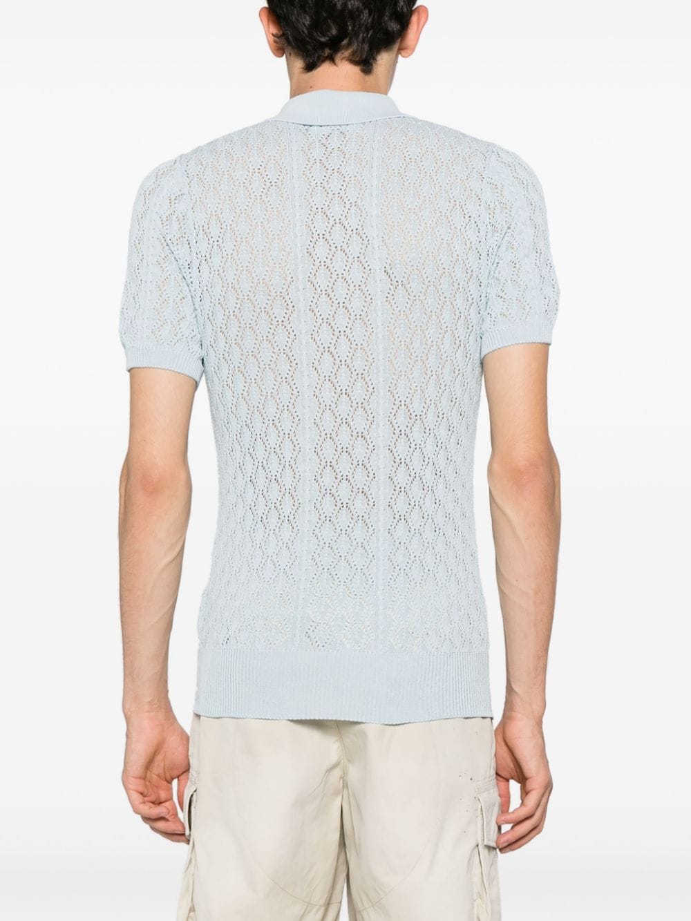 DSQUARED2 crochet-knitted polo shirt - Image 4