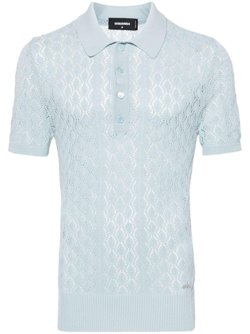 DSQUARED2 crochet-knitted polo shirt