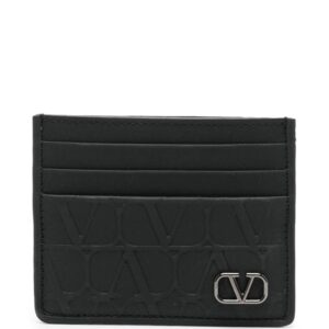 Valentino Garavani Toile Iconographe leather card holder