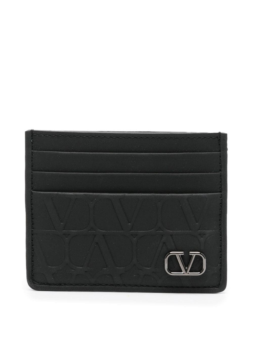 Valentino Garavani Toile Iconographe leather card holder