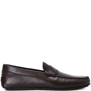 BOSS Noel logo-debossed leather loafers