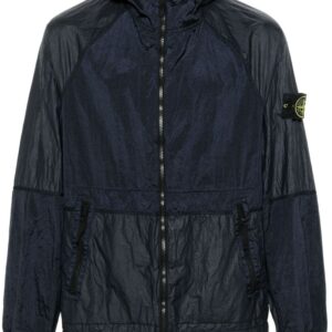 Stone Island  Compass-badge seersucker jacket