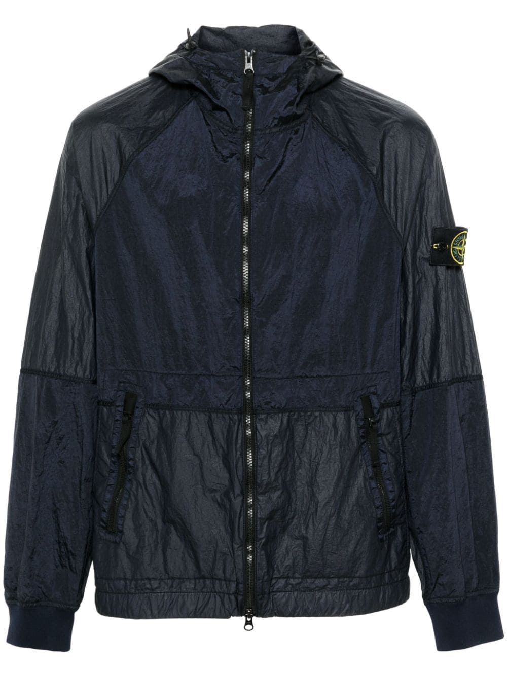 Stone Island Compass-badge seersucker jacket