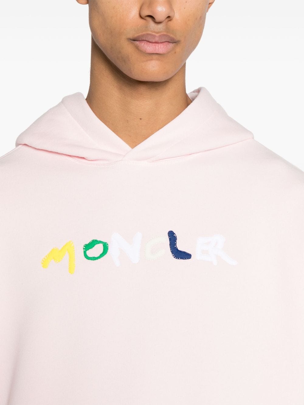 Moncler logo-embroidered cotton hoodie - Image 5