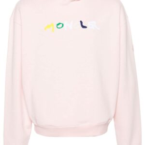 Moncler logo-embroidered cotton hoodie