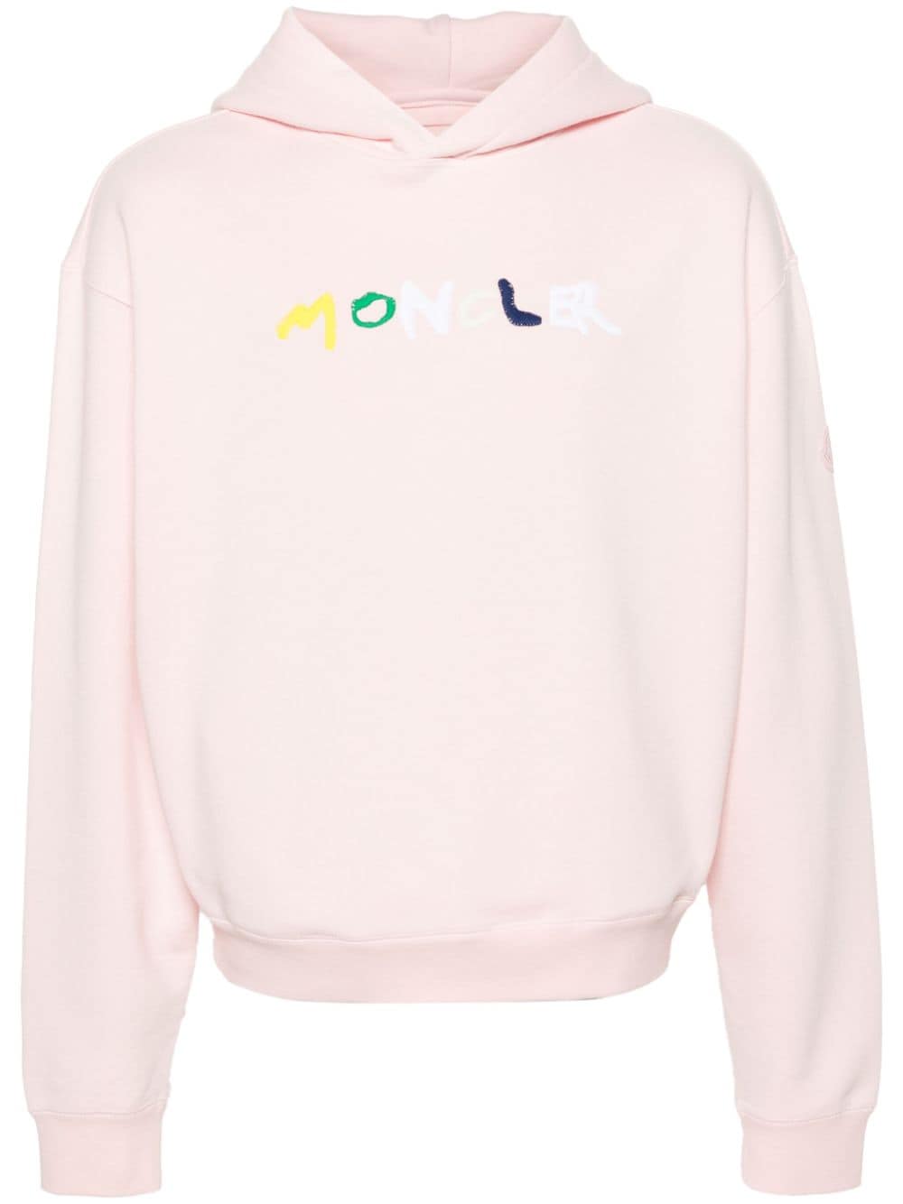 Moncler logo-embroidered cotton hoodie