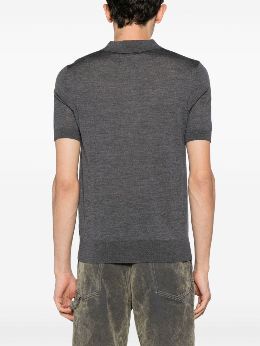 Dsquared2 logo-embroidered fine-knit polo shirt - Image 4