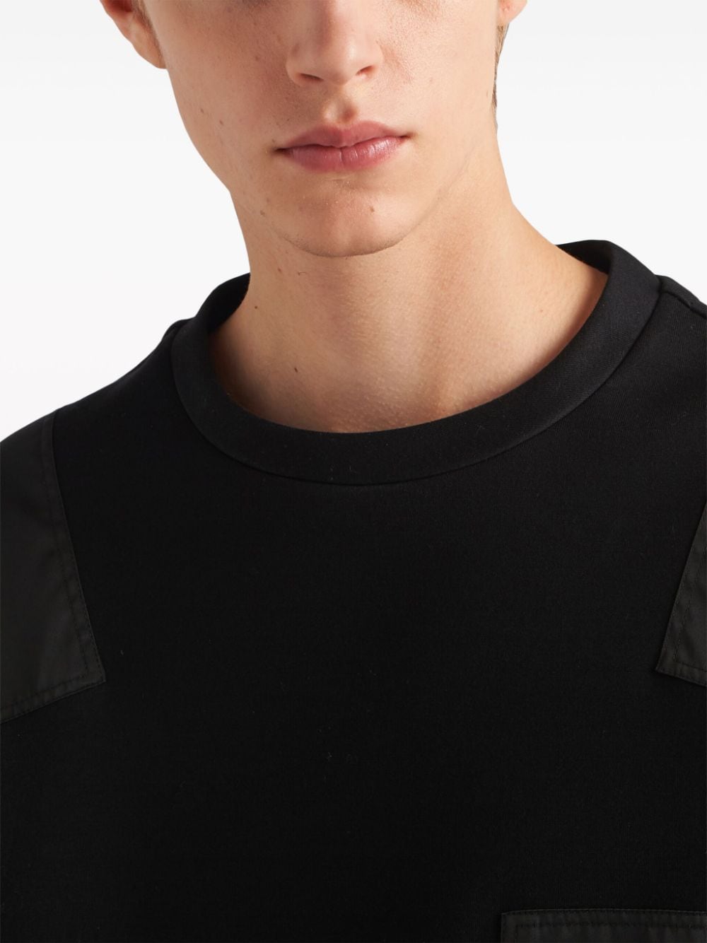Prada triangle-logo panelled sweatshirt - Image 5