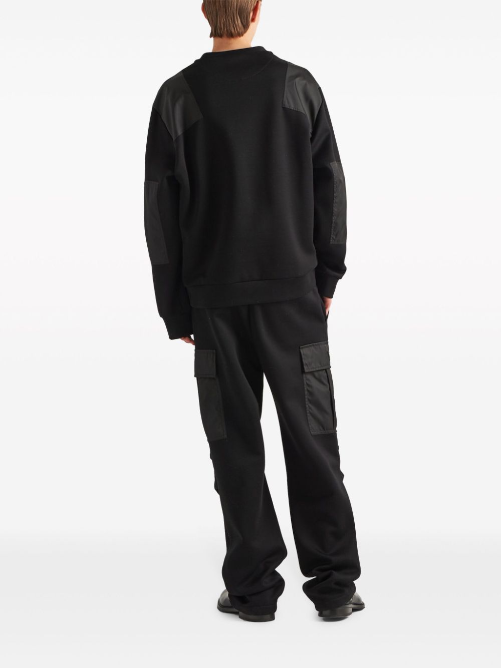 Prada triangle-logo panelled sweatshirt - Image 4