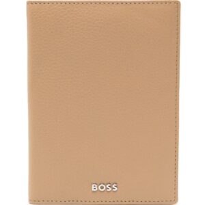 BOSS grained-leather passport holder