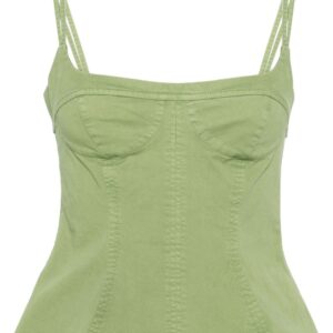 Stella McCartney corset-style cotton peplum top