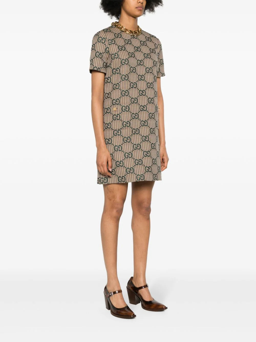 Gucci GG-jacquard wool dress - Image 3