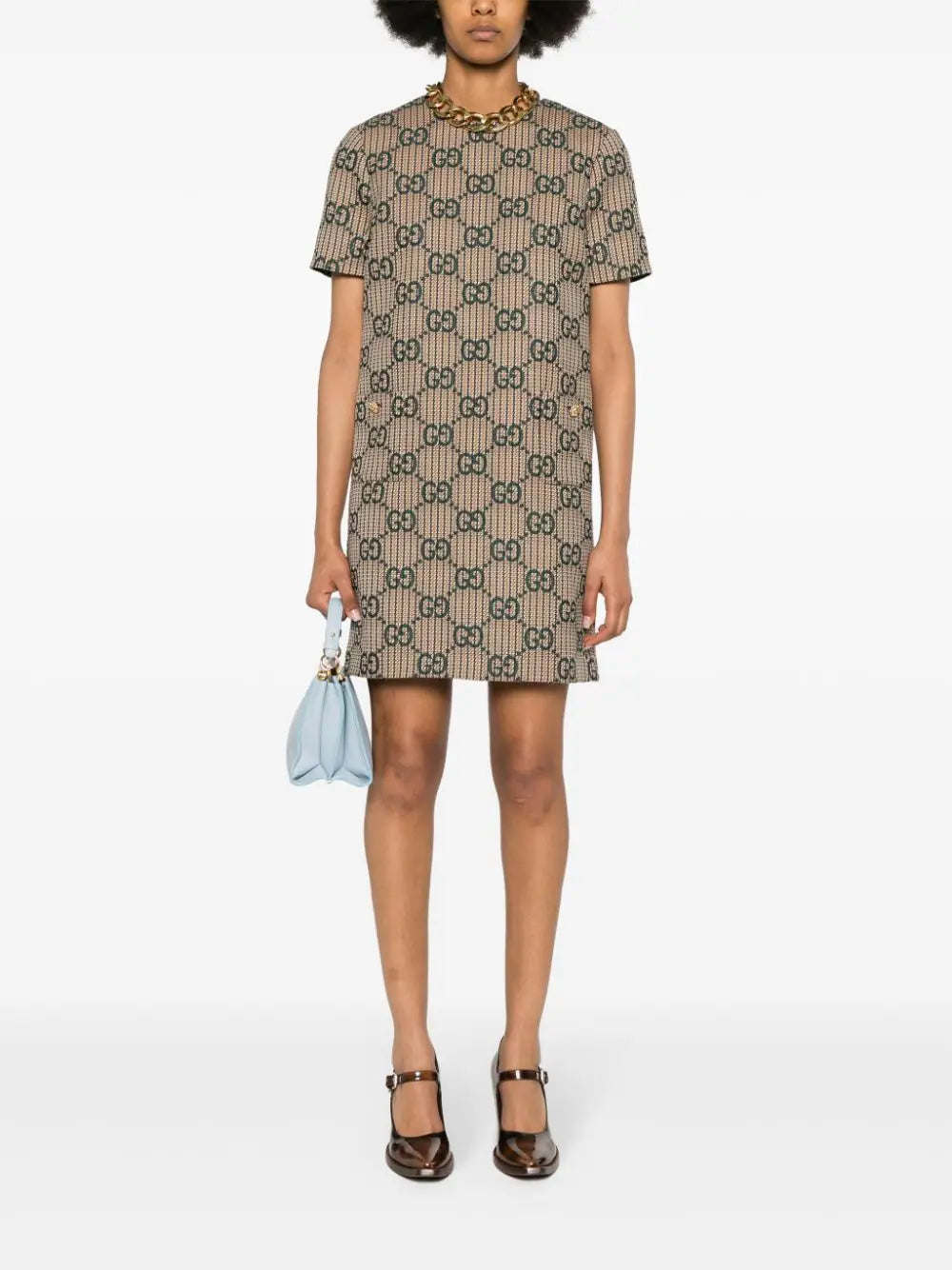 Gucci GG-jacquard wool dress - Image 2