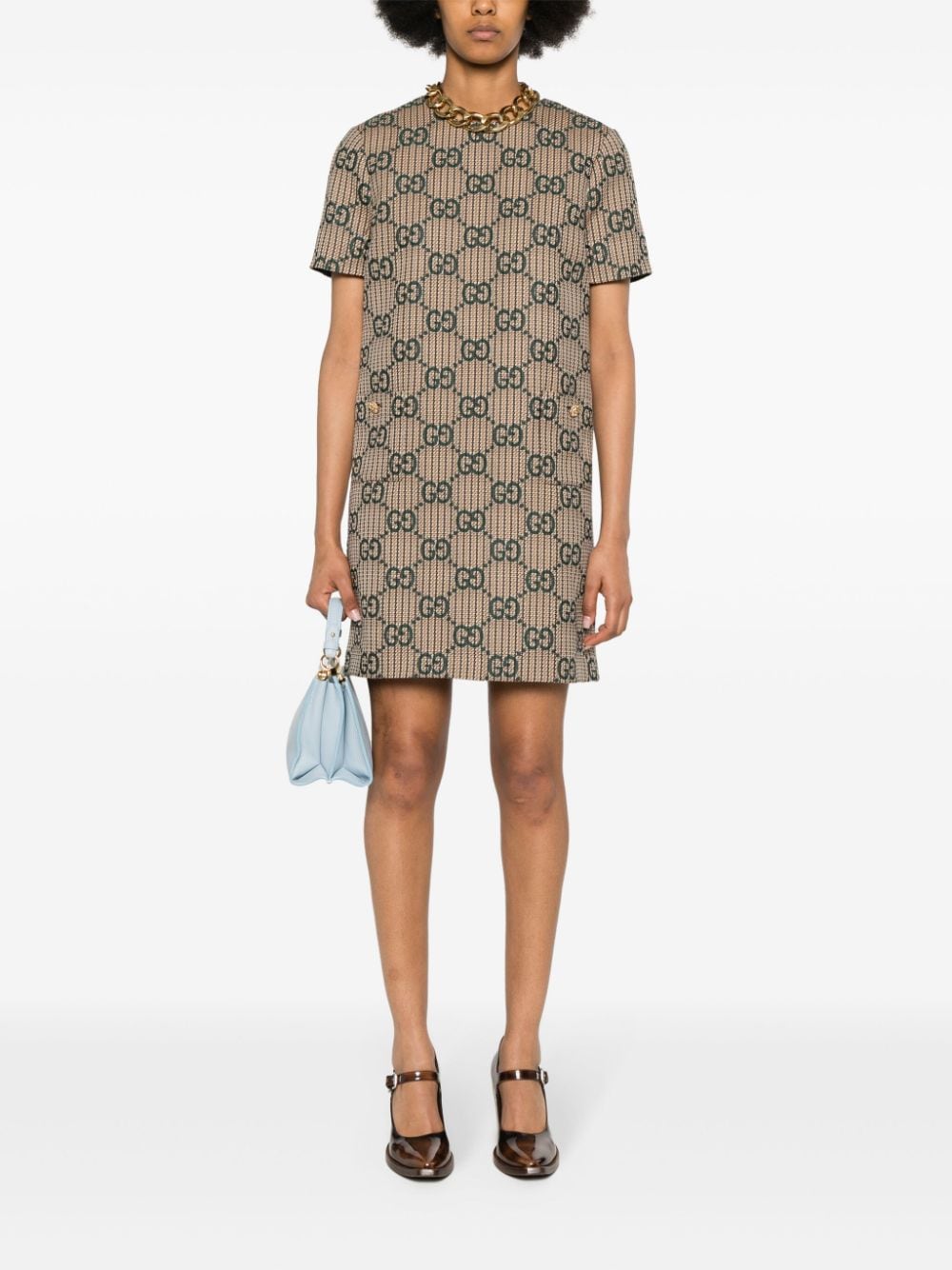 Gucci GG-jacquard wool dress - Image 2