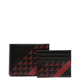 Emporio Armani logo-print wallet set