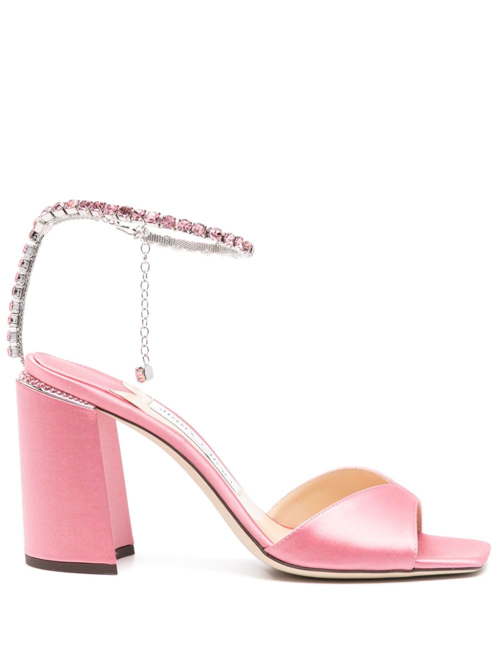 Jimmy Choo Saeda 85mm crystal-anklet sandals