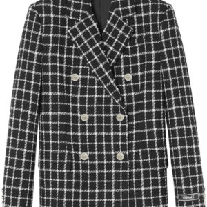 Versace double-breasted tweed blazer