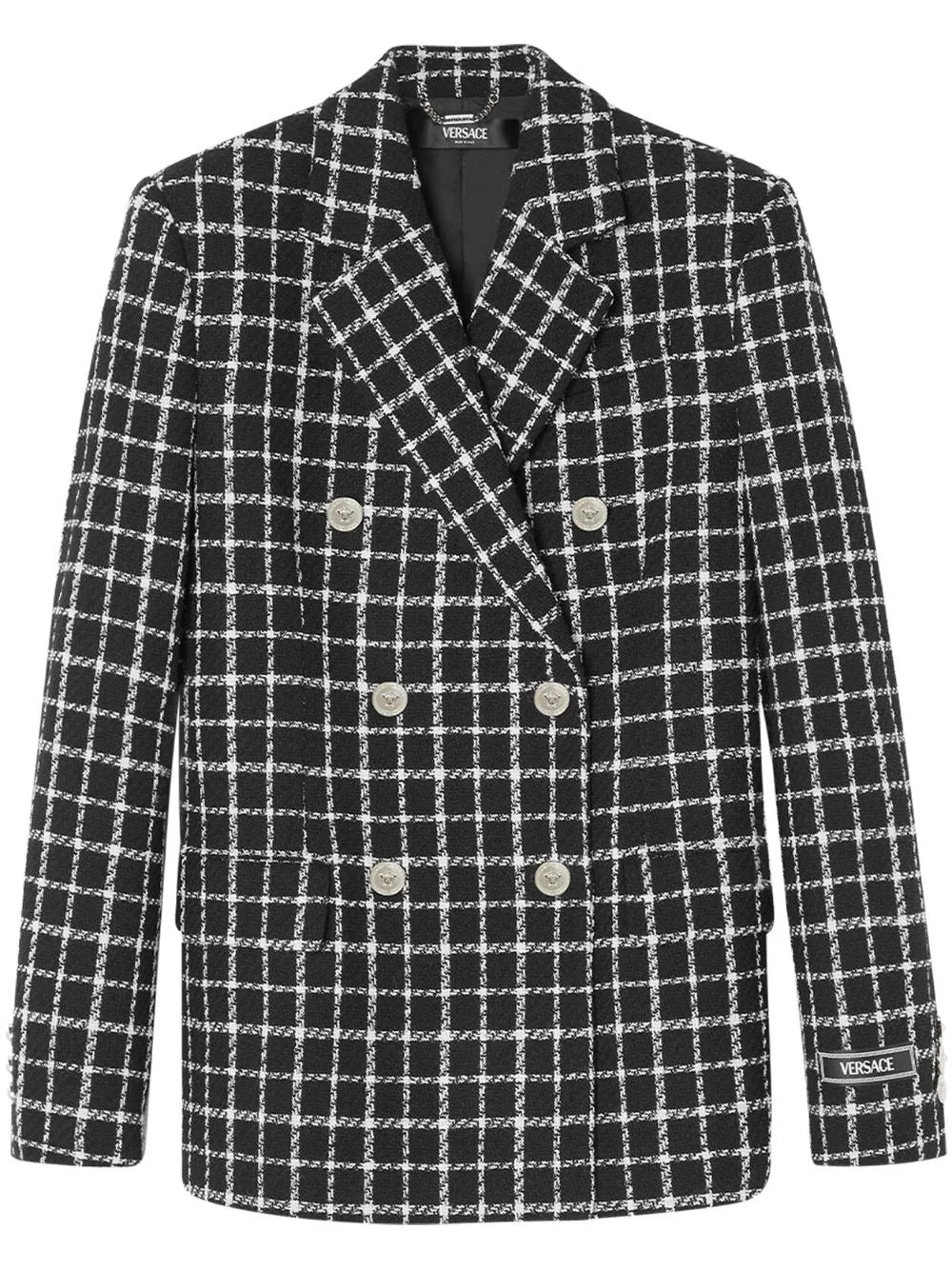 Versace double-breasted tweed blazer