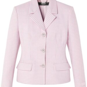 Versace gingham virgin-wool blazer