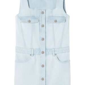 Versace Medusa-buttons denim minidress