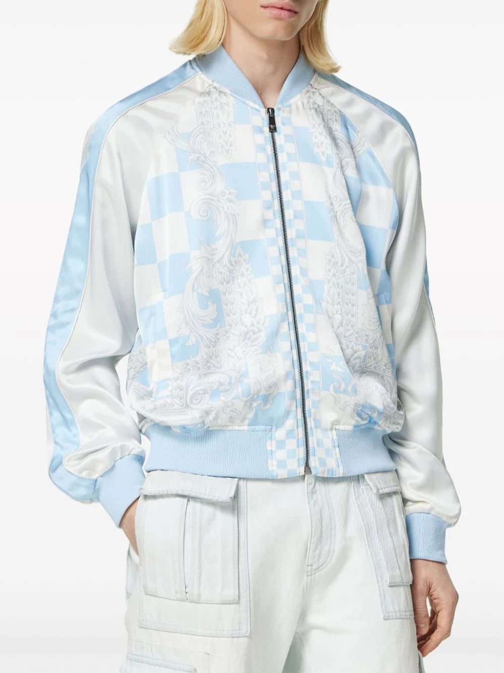Versace Barocco-print bomber jacket - Image 3