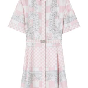Versace Barocco-print silk shirt dress