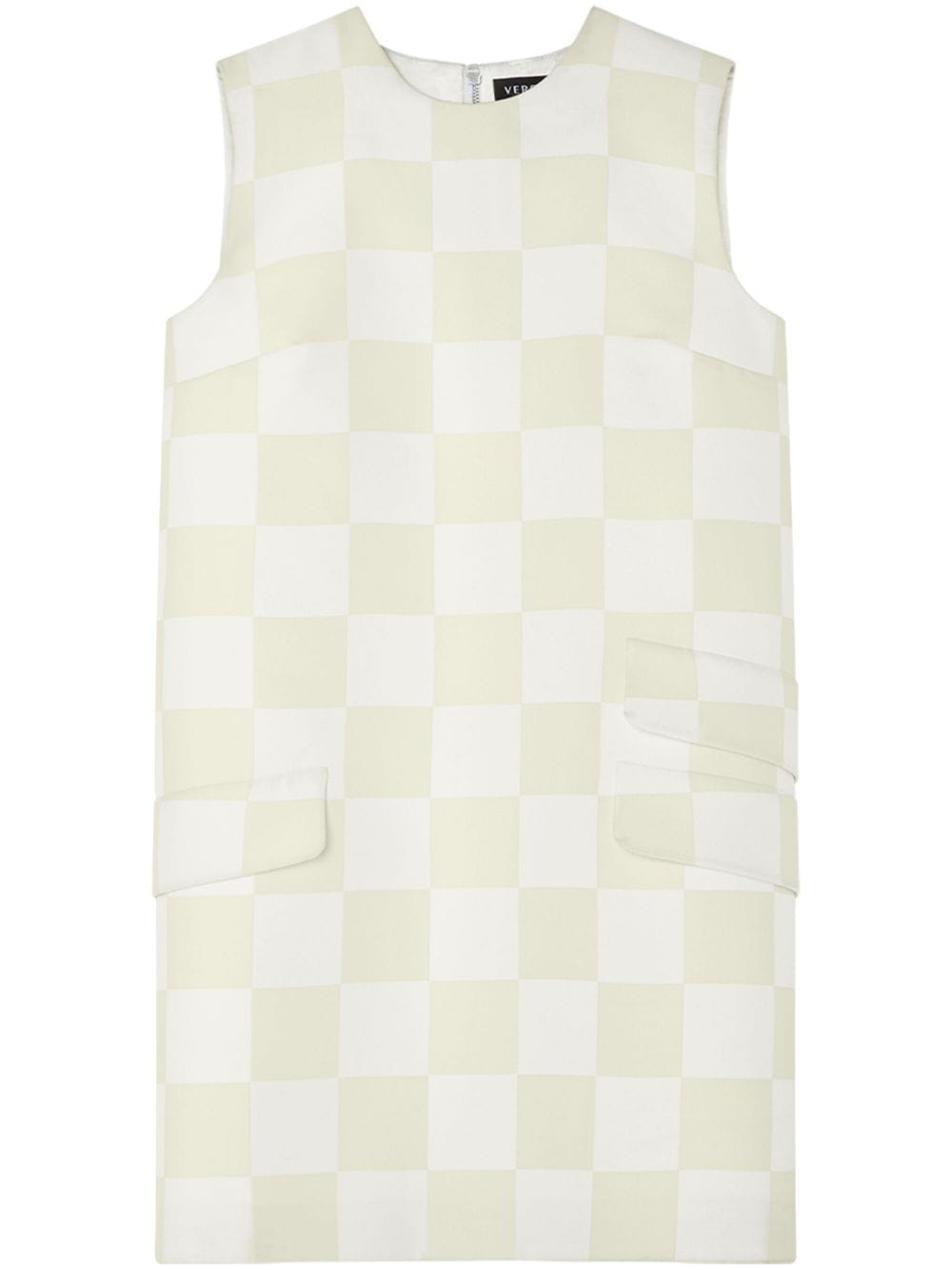 Versace checkerboard-print minidress