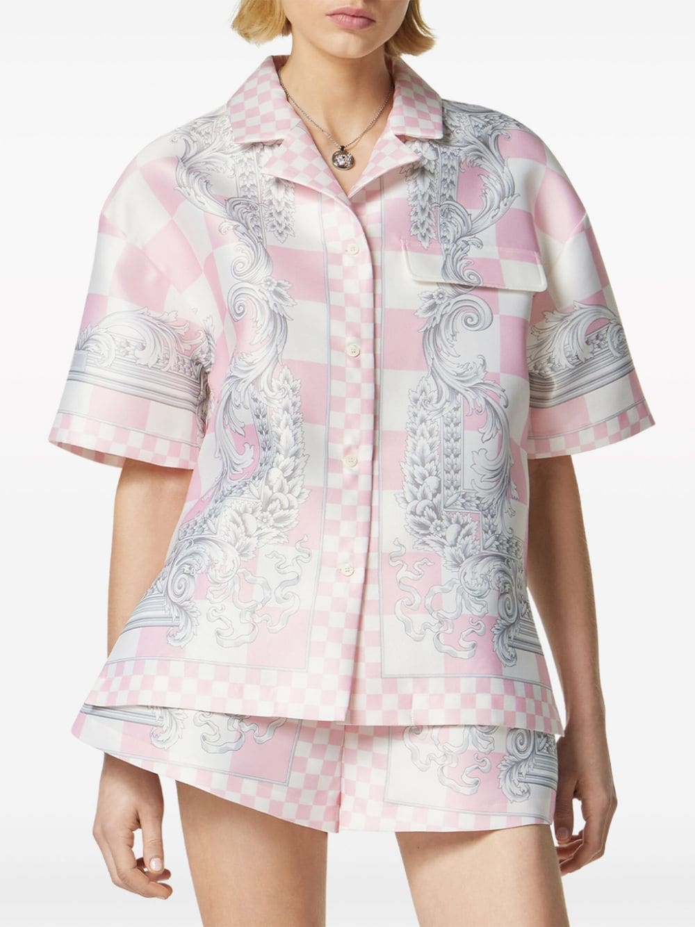 Versace Barocco checked shirt - Image 3