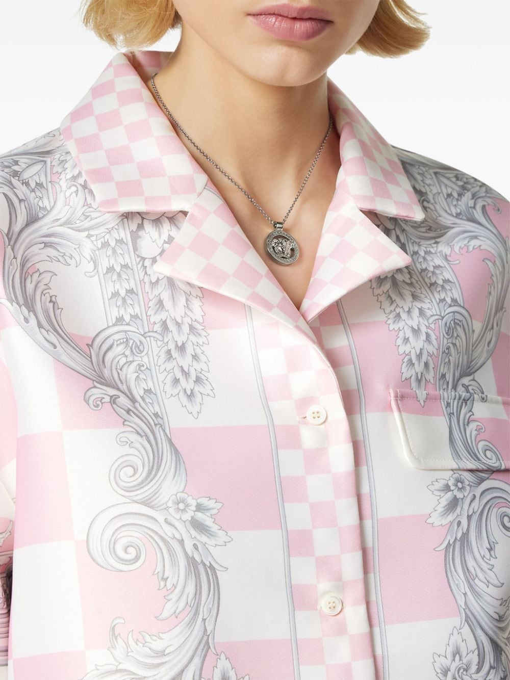 Versace Barocco checked shirt - Image 5