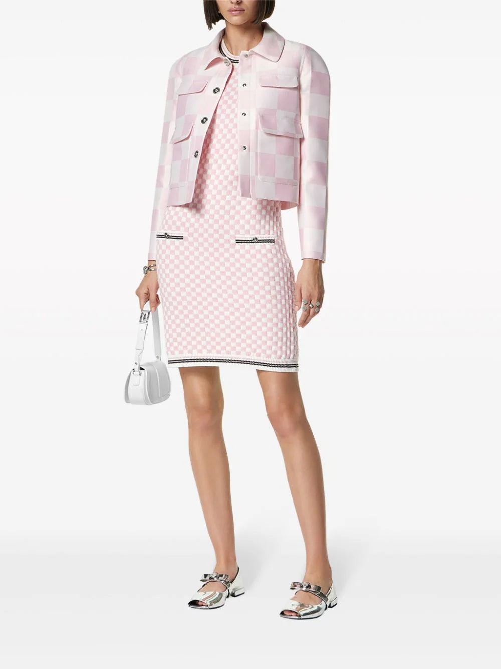 Versace checked knitted minidress - Image 2