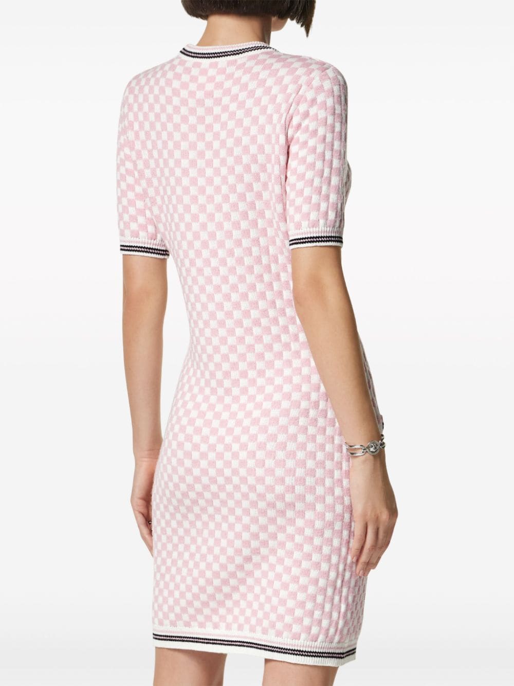 Versace checked knitted minidress - Image 3