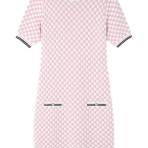 Versace  checked knitted minidress