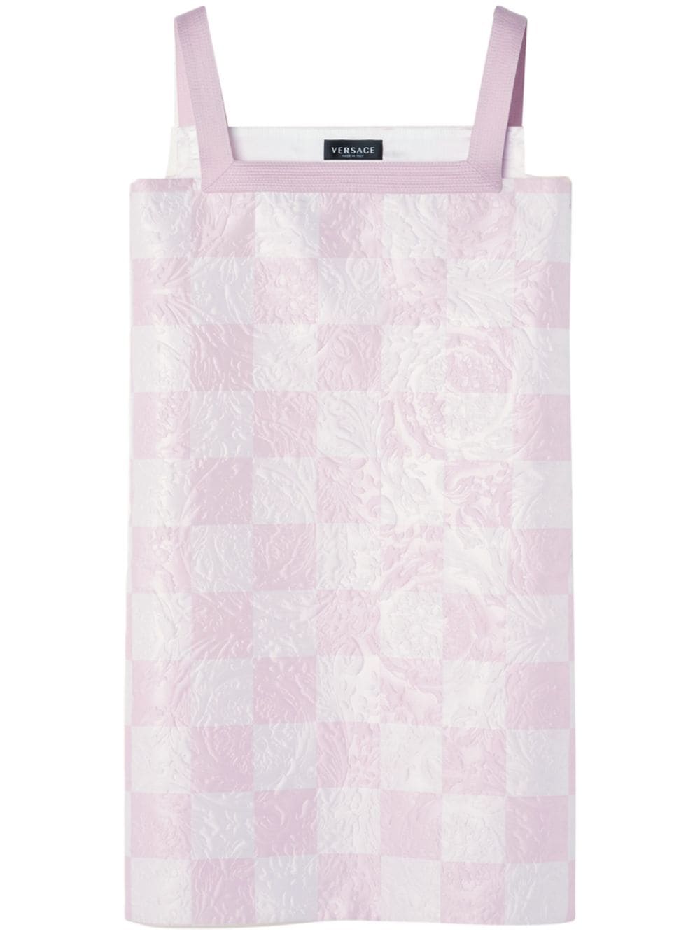 Versace check-print mini dress