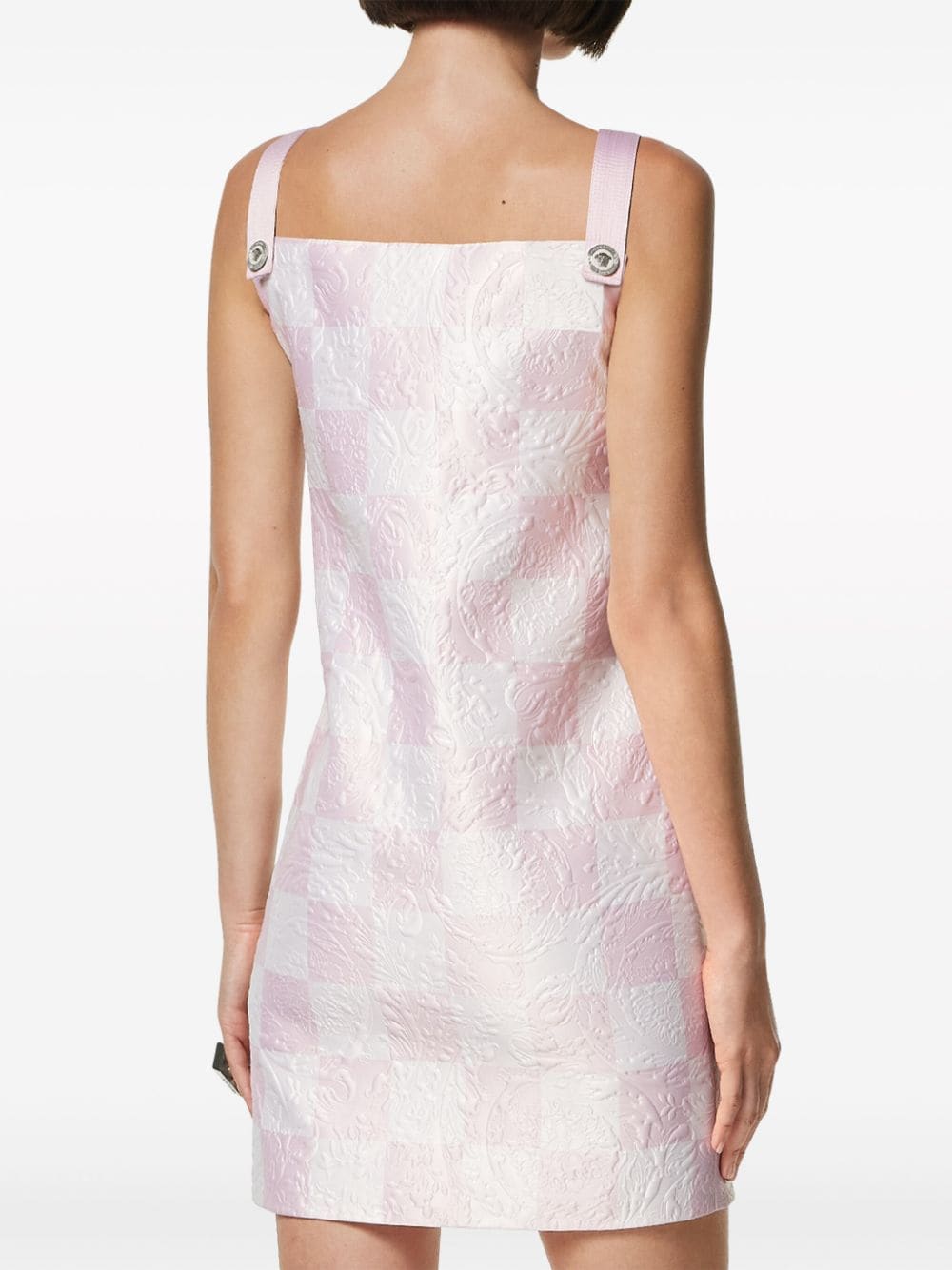 Versace check-print mini dress - Image 3
