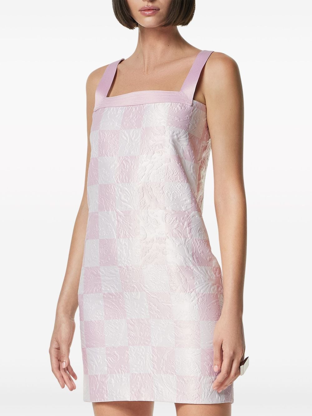 Versace check-print mini dress - Image 2