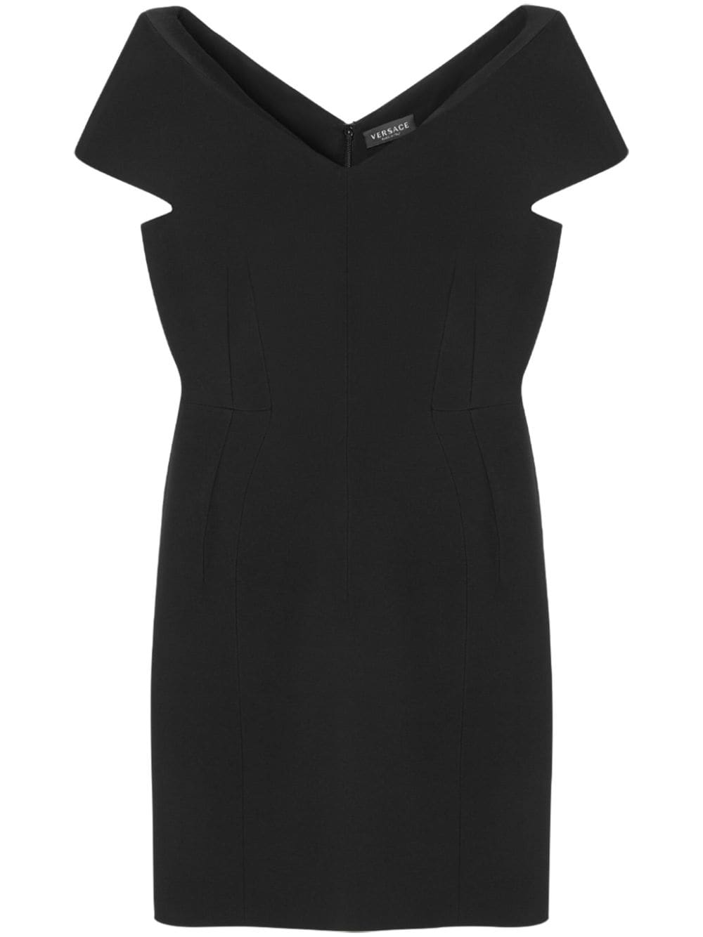 Versace Sculptural V-neck minidress