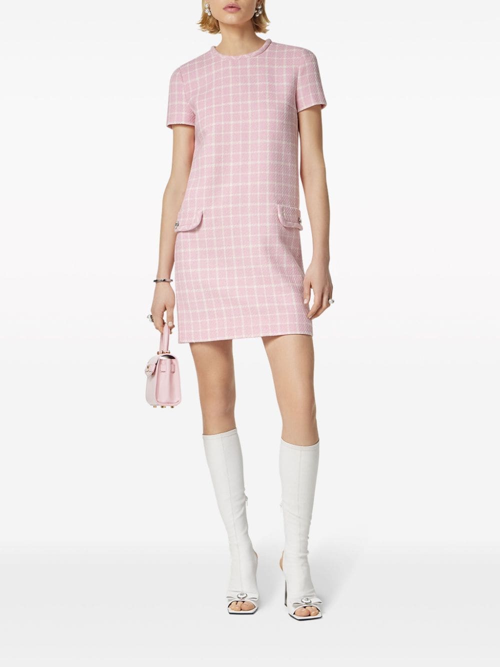 Versace Contrasto tweed minidress - Image 2