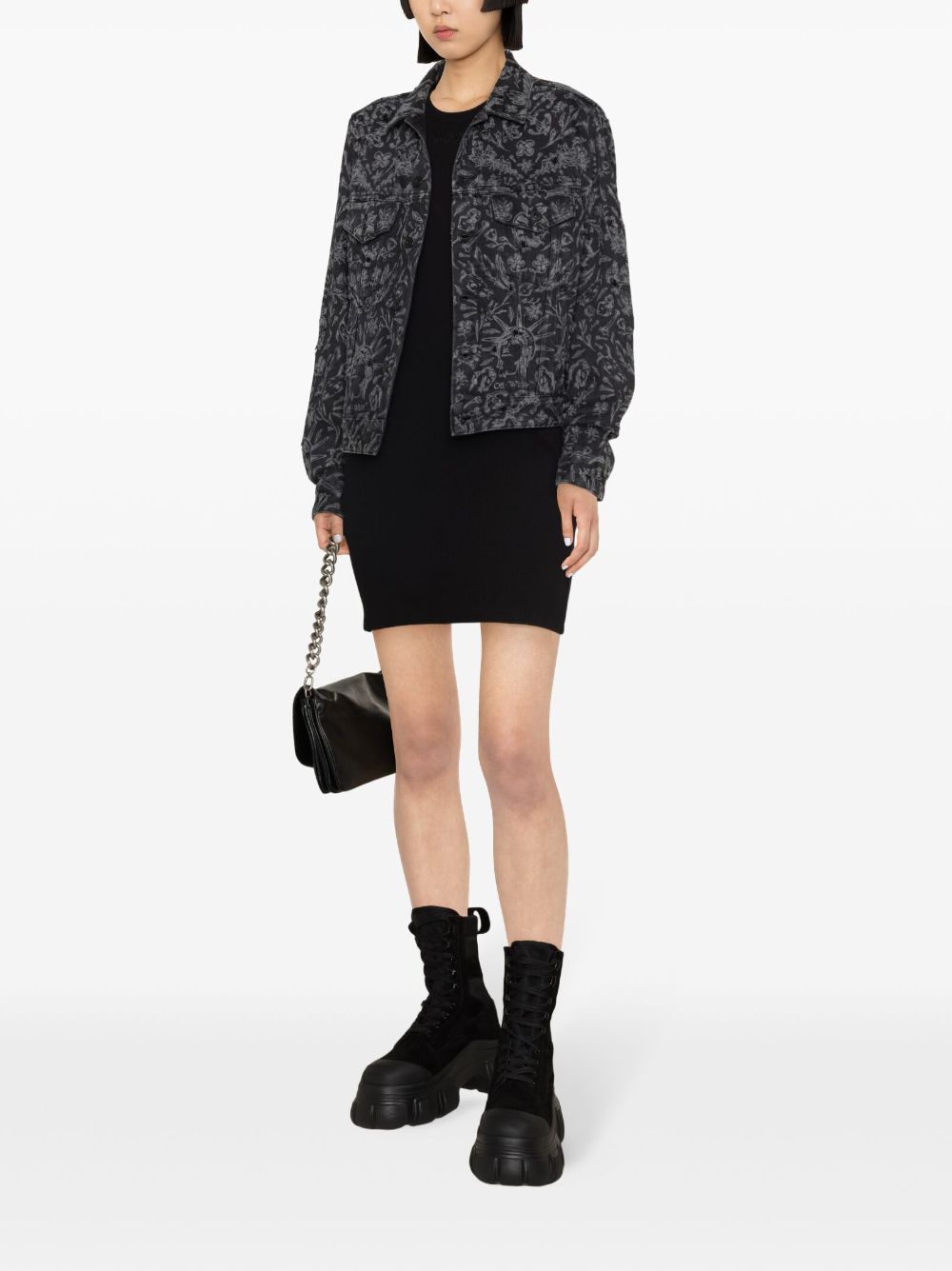 Off-White Tattoo distressed denim jacket - Image 3