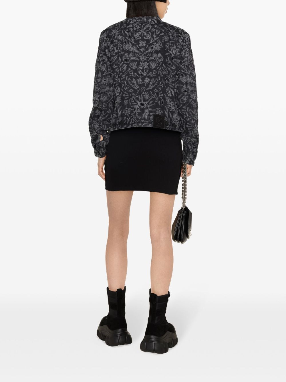 Off-White Tattoo distressed denim jacket - Image 4