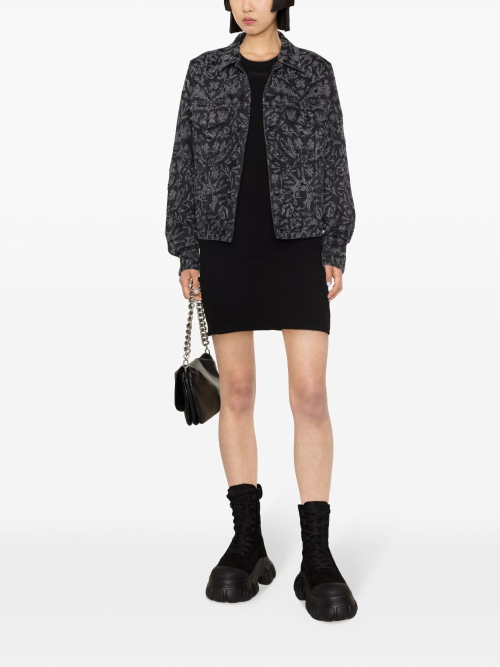 Off-White Tattoo distressed denim jacket - Image 2