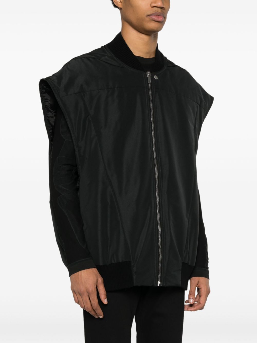 Rick Owens ribbed-collar padded jacket - Image 3