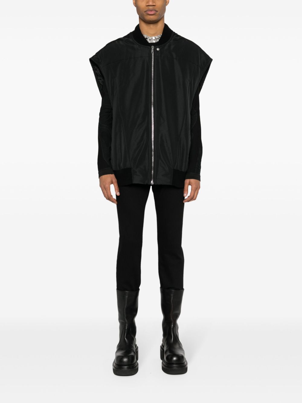 Rick Owens ribbed-collar padded jacket - Image 2
