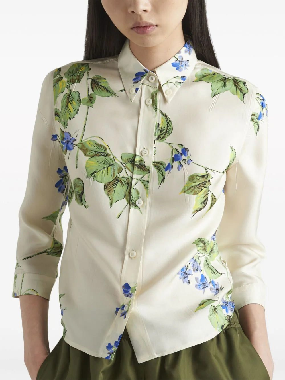 Prada floral-print silk shirt - Image 4