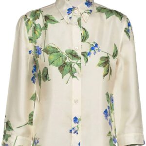 Prada  floral-print silk shirt